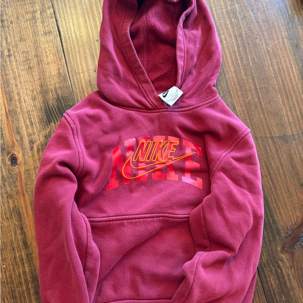 Nike Kids Burgundy Hoodie good condition